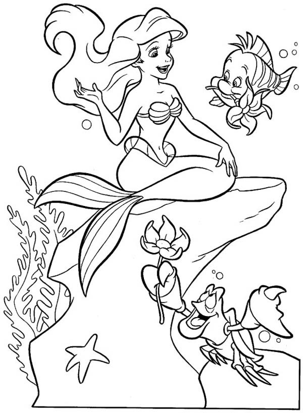 under the sea coloring pages little mermaid - photo #29