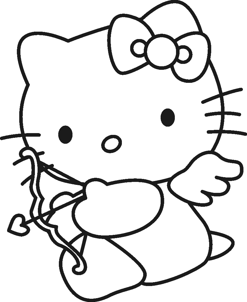 images of hello kitty coloring pages - photo #15